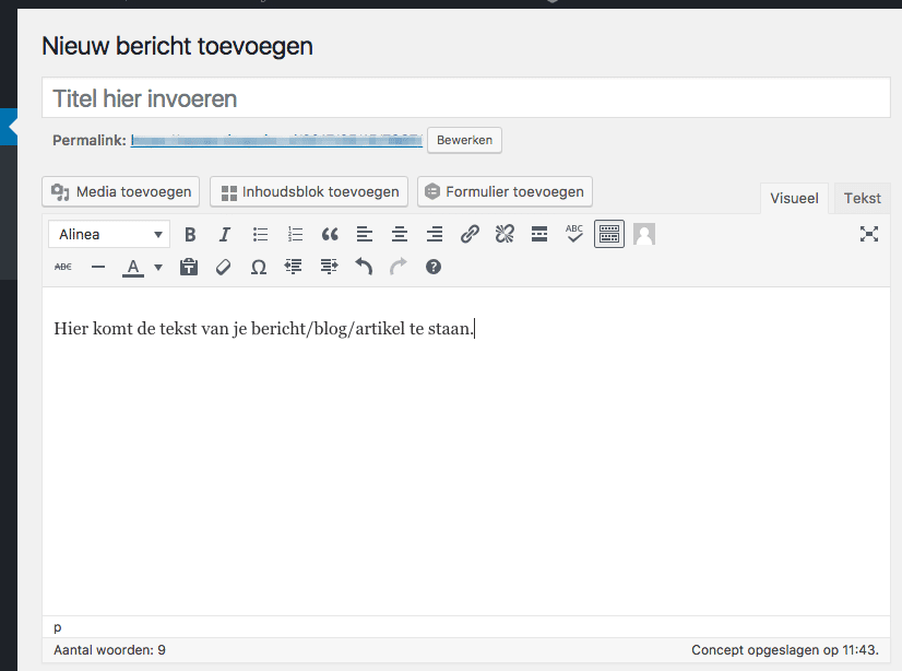 Hoe schrijf ik een bericht in WordPress