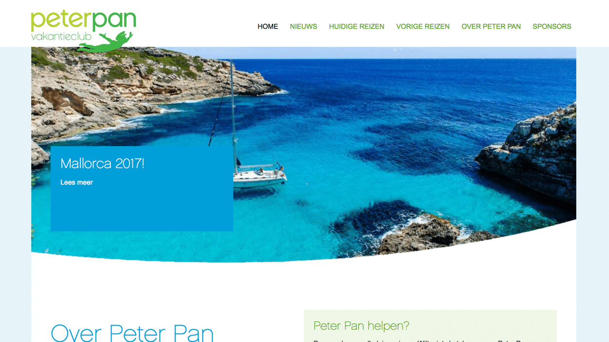 buro KREAS sponsort Transavia Peter Pan VakantieClub